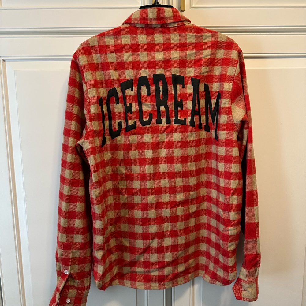 Icecream Red and Cream Casual Button Down Shirt